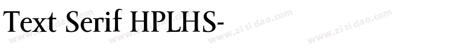 Text Serif HPLHS字体转换